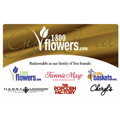 1-800-FLOWERS.COM<sup>&reg;</sup> $25 Gift Card – Order flowers, roses, gift baskets and more.

