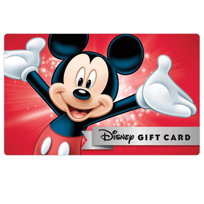 DISNEY<sup>&reg;</sup> $25 Gift Card - One card. A world of possibilities! Use a Disney Gift Card at Disney destinations nationwide for practically all things Disney to shop, dine, stay and play! Redeem at the Walt Disney World® Resort, Disneyland® Resort, Disney Cruise Line®, Disney Store locations in the U.S., DisneyStore.com and beyond