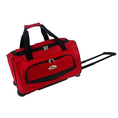PREMIUMBAG<sup>&reg;</sup> Wheeling Duffel Bag - This duffel bag features a retractable handle system, U-shaped top zippered opening, double web carrying handle, shoulder strap and a zippered front pocket with organizer.  Includes wheels on one end for easy pulling. Bag measures 18.5&quot;L x 10.5&quot;W x 10&quot;H.