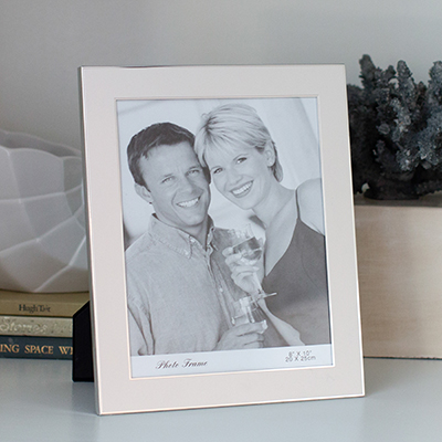 SWEET MEMORIES COLLECTION™ 8" x 10" Photo Frame - Deluxe brushed silver-tone metal frame with chrome accents holds your favorite 8" x 10" photo horizontally or vertically.  Frame measures 11.75" x 9.75" x 5/8".